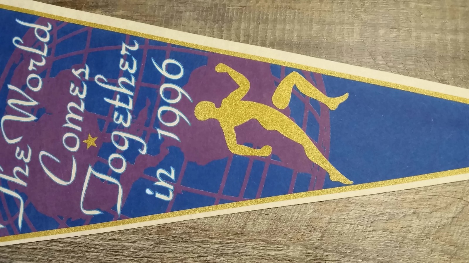 Vintage 1996 Atlanta Summer Olympics Felt Souvenir Pennant (Inv.#580819)