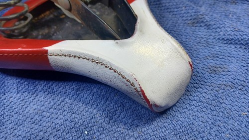 Vintage GC Old School,"S" type, Red Schwinn  Mesinger Bicycle Seat Saddle & Post