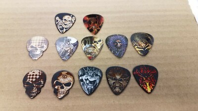 Lot 12 Alchemy Collectible Horror Skull Guitar Picks GOTHIC Skull Graphic Motion