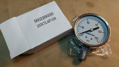 2.5'' Face Ammonia Pressure gauge 0-150 psi 1/4 NPT Bottom Connection 99220020