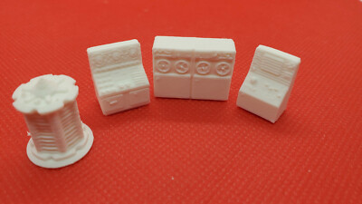 HO scale Industrial or Sci Fi Computer Lab White-unpainted