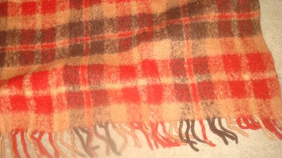 Wool Plaid Throw  Made in India