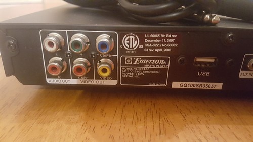 Emerson GQ100 Converts CDG To MP3G Karaoke Player Record Mix Music Voice To USB