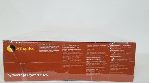 Symantec PCAnywhere 12.5 Host- Workstation Software 1 User New Factory Sealed