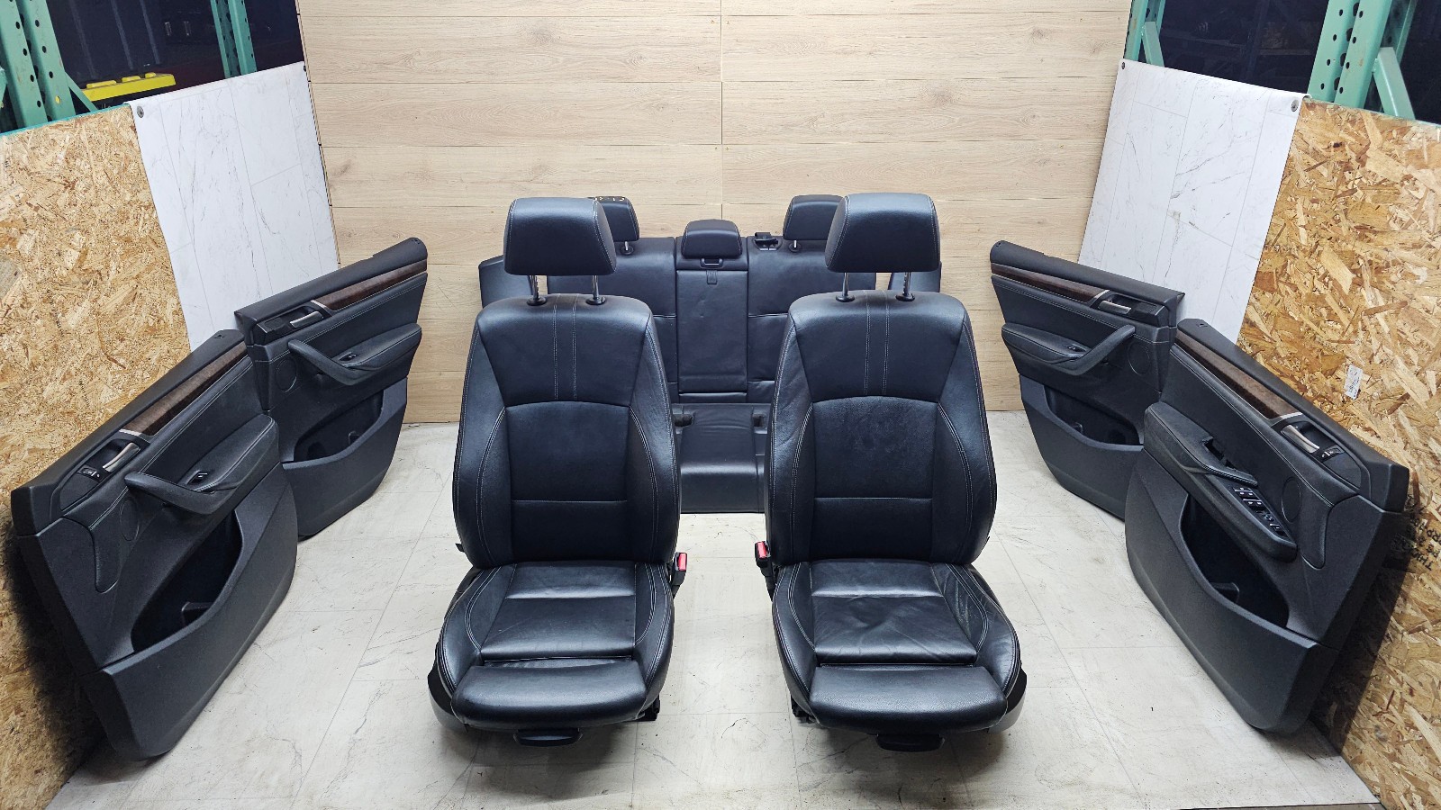 11-17 BMW F25 X3 M-Sport Front And Rear Seats & Door Panels Set Leather Black