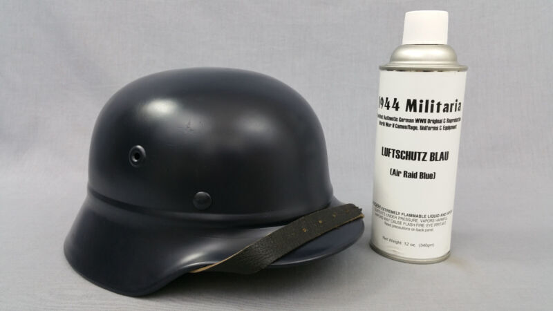 German WWII Luftschutze Blau (Air Raid Blue) Helmet Color Spray Paint HELMET NFS