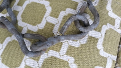 60 feet plus  ANTIQUE Cemetery fence  SALVAGE Metal Chain Link VICTORIAN GOTHIC