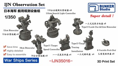 BUNKER STUDIO IJN35016 1/350 Scale IJN Observation Set