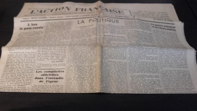 Nationalist Journal L'Action Francaise August 30 1934 No. 242 ABE