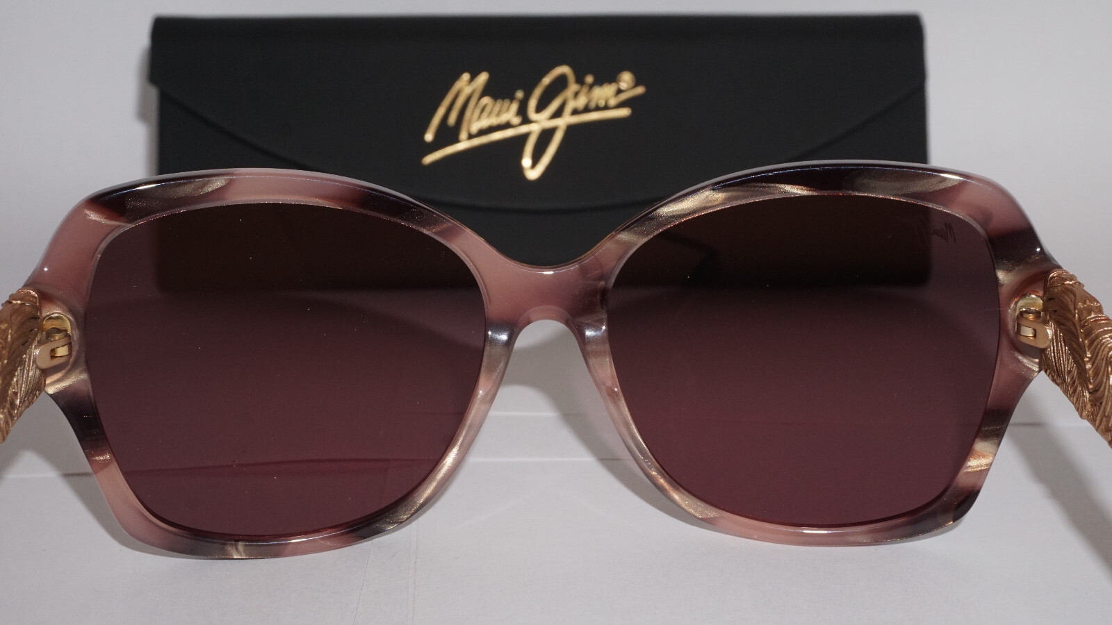 Pre-owned Maui Jim Sunglasses Swaying Palms Pink Gold Tortoise Pink Mj530 90 57 17 140 In Brown Polarized