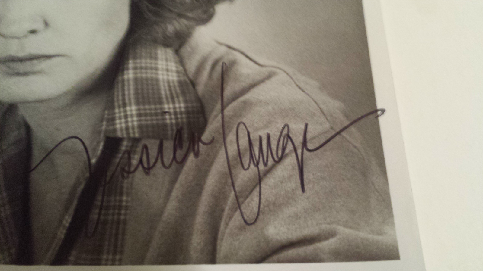 Jessica Lange TV Movie star signed b/w photo vintage AHS model actress