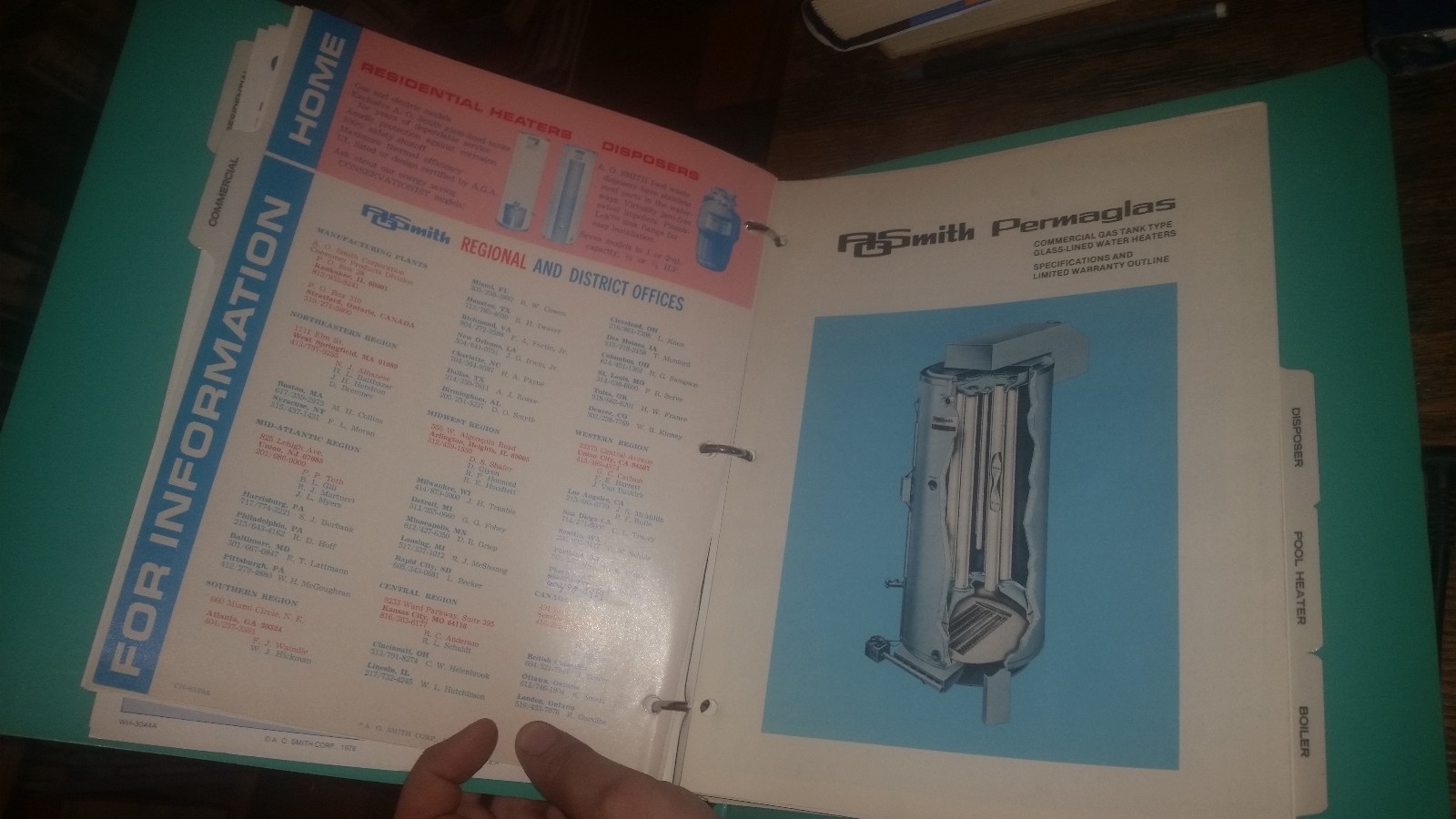 AOSmith Corporation Catalogs Ring Binder Various Catalogs Residential Commercial