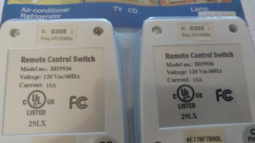 Remote Control Switch BH9936-2 /with remote