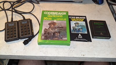 Atari 2600 Game Codebreaker With Manual In Box Also Working Key Pad Controllers