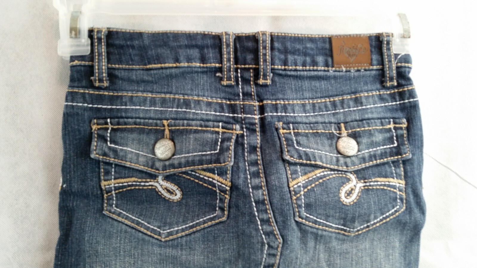 JUSTICE Girl's Jean Denim Skort/Skirt Size 12S Slim Blue *A20