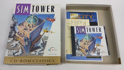 Sim Tower The Vertical Empire Maxis PC CD Big Box Windows 95