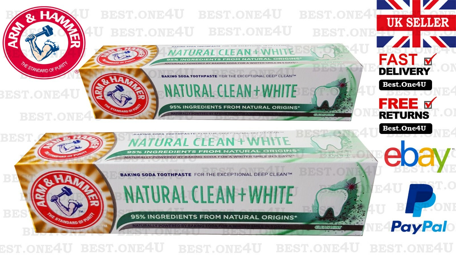 ARM & HAMMER CHARCOAL+ADVANCE WHITENING+NATURAL CLEAN +CAVITY CARE