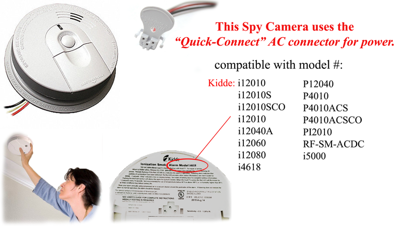 1080P HD WiFi Smoke Alarm Detector Spy Camera, 120V Wired Hidden Cam, No Audio - Image 5