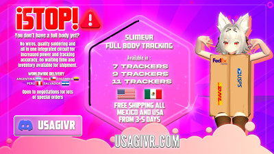 Slimevr UsagiVR Full Body Tracking FBT VRCHAT VR 6 Trackers UPDATE VIVE 3.0