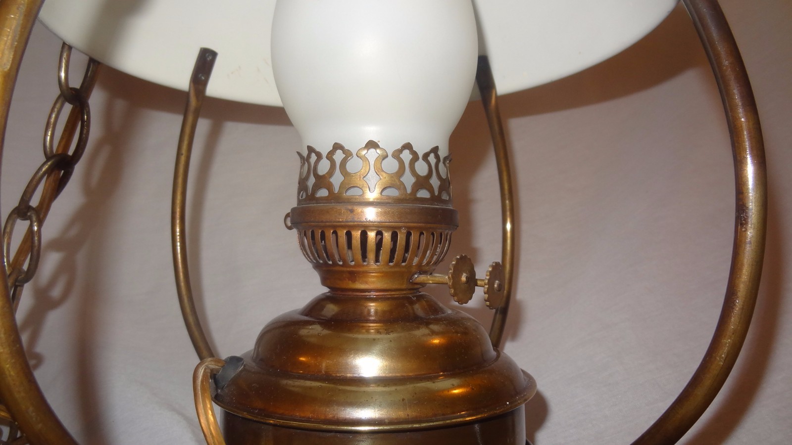 Vintage DHR Holland Pendulum Lantern Light Lamp Brass Nautical Electric 60's