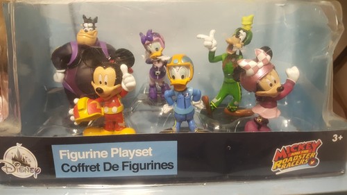 Disney Roadster Racers 6 Figurines Playset Mickey, Goofy