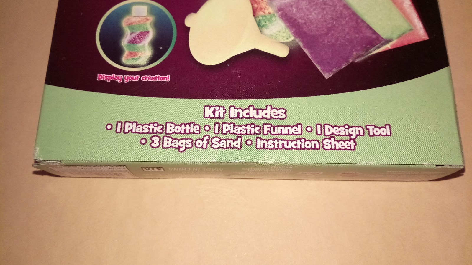 Glow Sand Art Set with 3 bags of sand! Ages 6+