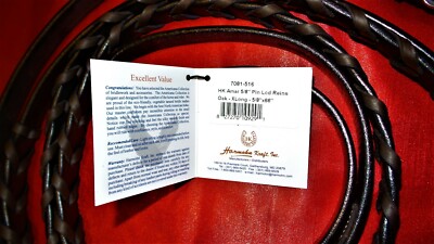 NWT Brown 20-1440 Silver Fox Laced Reins