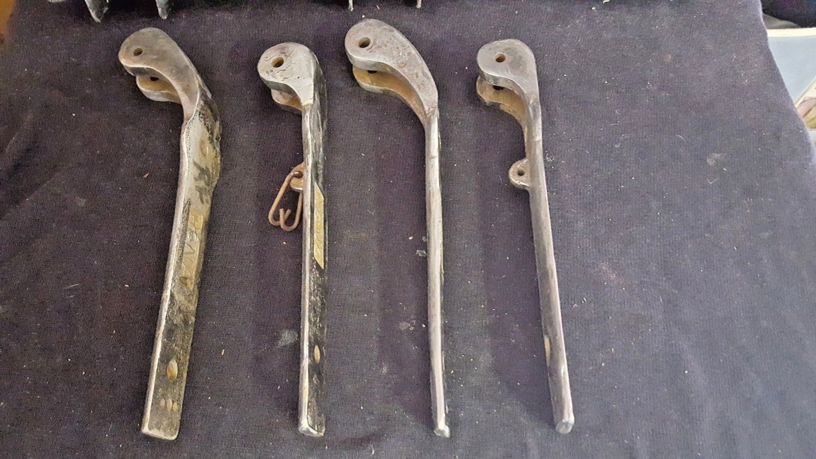 KOKEN Cleaned up Set of 4 Barbershop Chair Armrest Brackets, Right & Left side!!