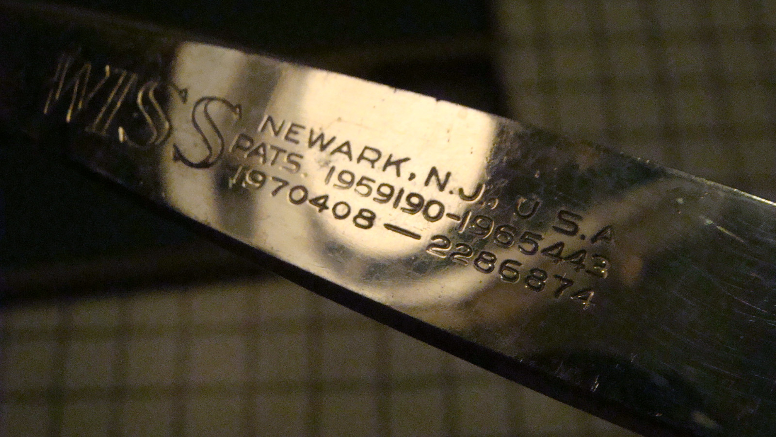 Vintage Original - WISS newark NJ -- SCISSORS  in box last patent 2286874