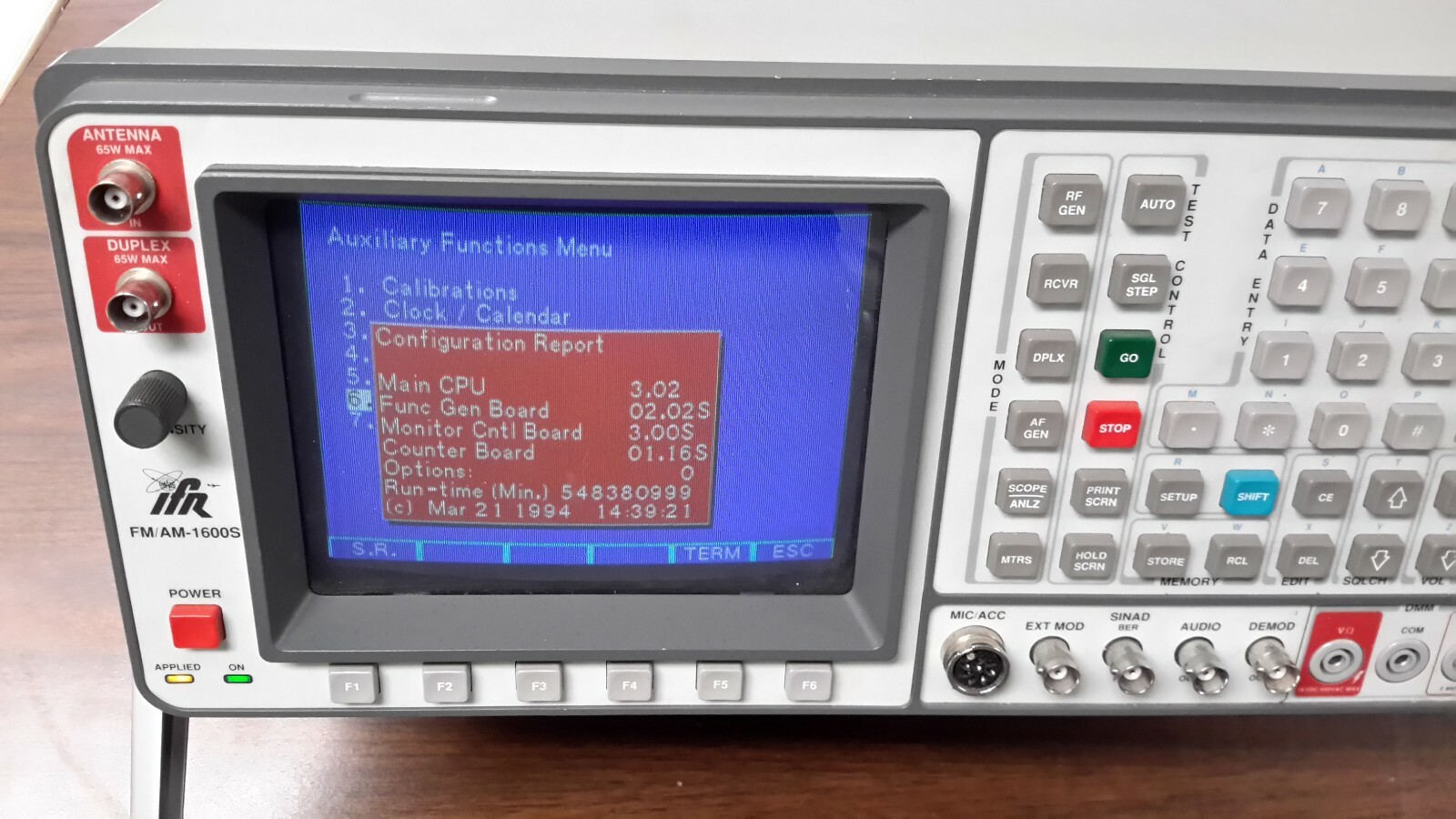 IFR Aeroflex 1600S Service Monitor, Tracking Generator, Spectrum Analyzer