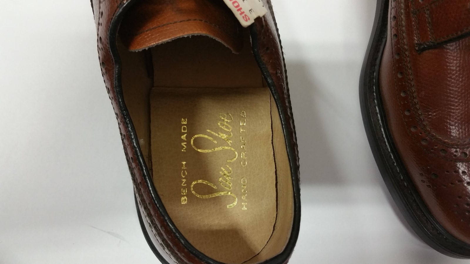 Men's Vintage SAM SHOEs Bench Made Hand Crafted Heavy Leather Sz 9D New W/Tags