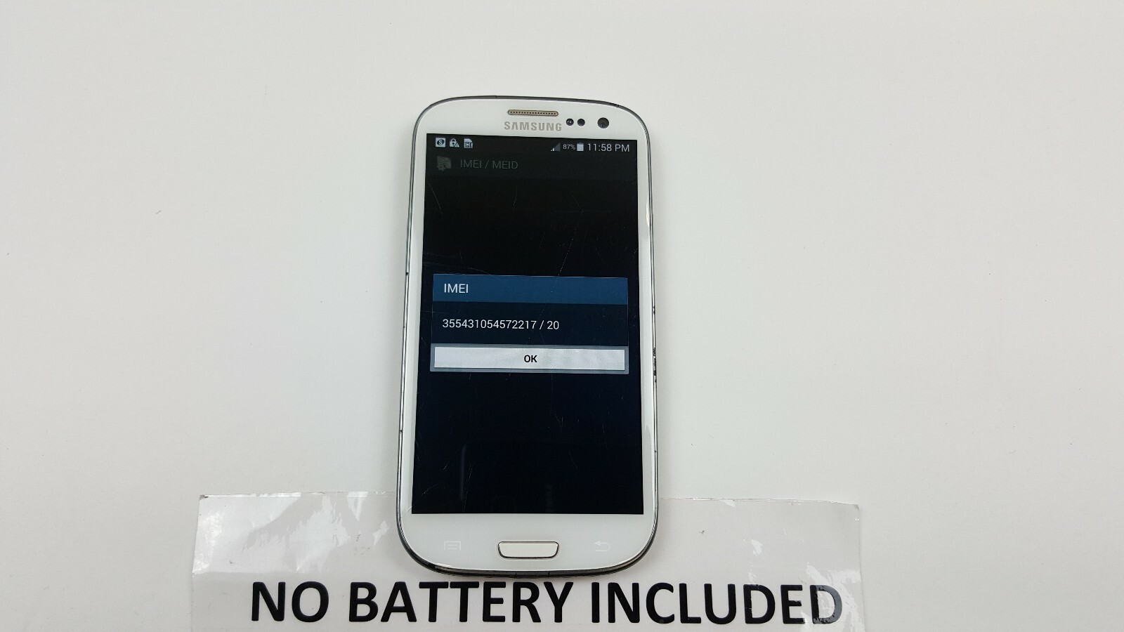 Samsung Galaxy S3 (SGH-I747) 16GB - White (AT&T) Cracked Clean IMEI T2044