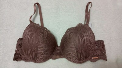 NWT Danskin Bra 38C Taupe Padded Underwire Adjustable Clasp Back Lace C5