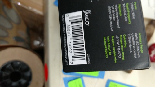 GE Z Wave Plus Smart Lighting Control Light Switch Toggle zw4003