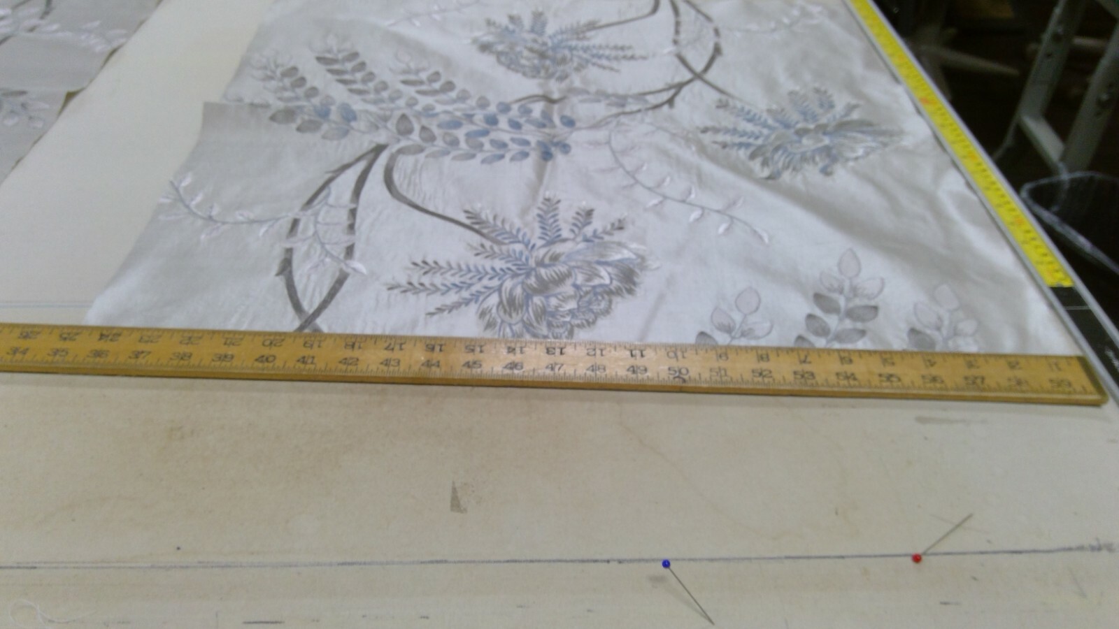 DESIGNER FABRIC - Embroidered Silk Fabric-Neutrals Pillow Cuts