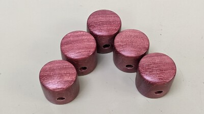 5 guitar knobs, Purple heart wd,Set screw, 1/4(6mm) ShaftOil fin., hex key incl.