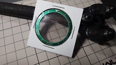 Seiko Mod, green P.O. bezel insert for Skx007, Skx009 and other Seiko watches