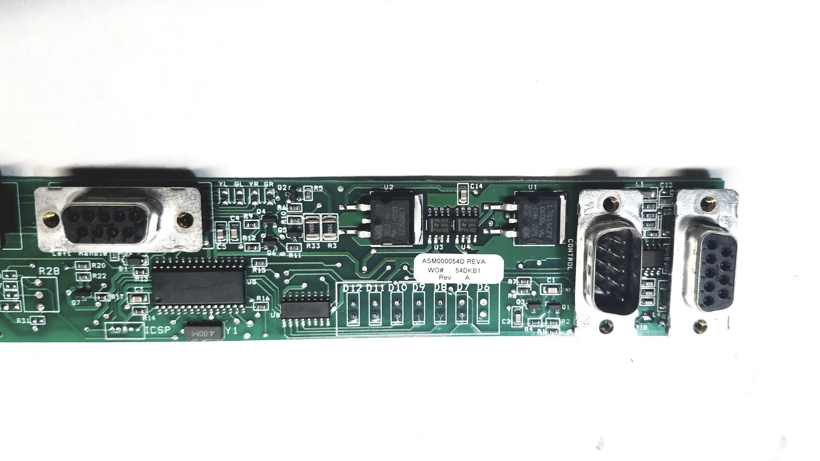 Control Board Kit ASM000054D Rev A W# 54DKB, 00B9-204-000, DB1157-000425D