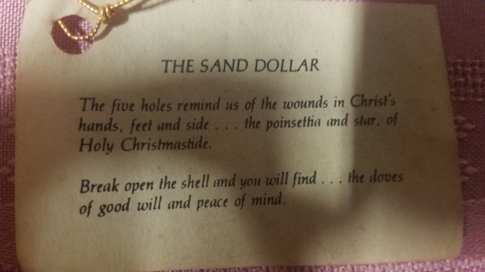 The Sand Dollar w/ Stand Hand Painted