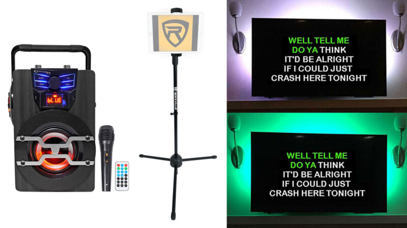 Technical Pro WASP420 Bluetooth Karaoke Machine System w/TV LED