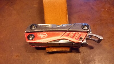 Gerber Dime Mini Multi Tool Pliers Knife Scissors Etc. Red/Grey