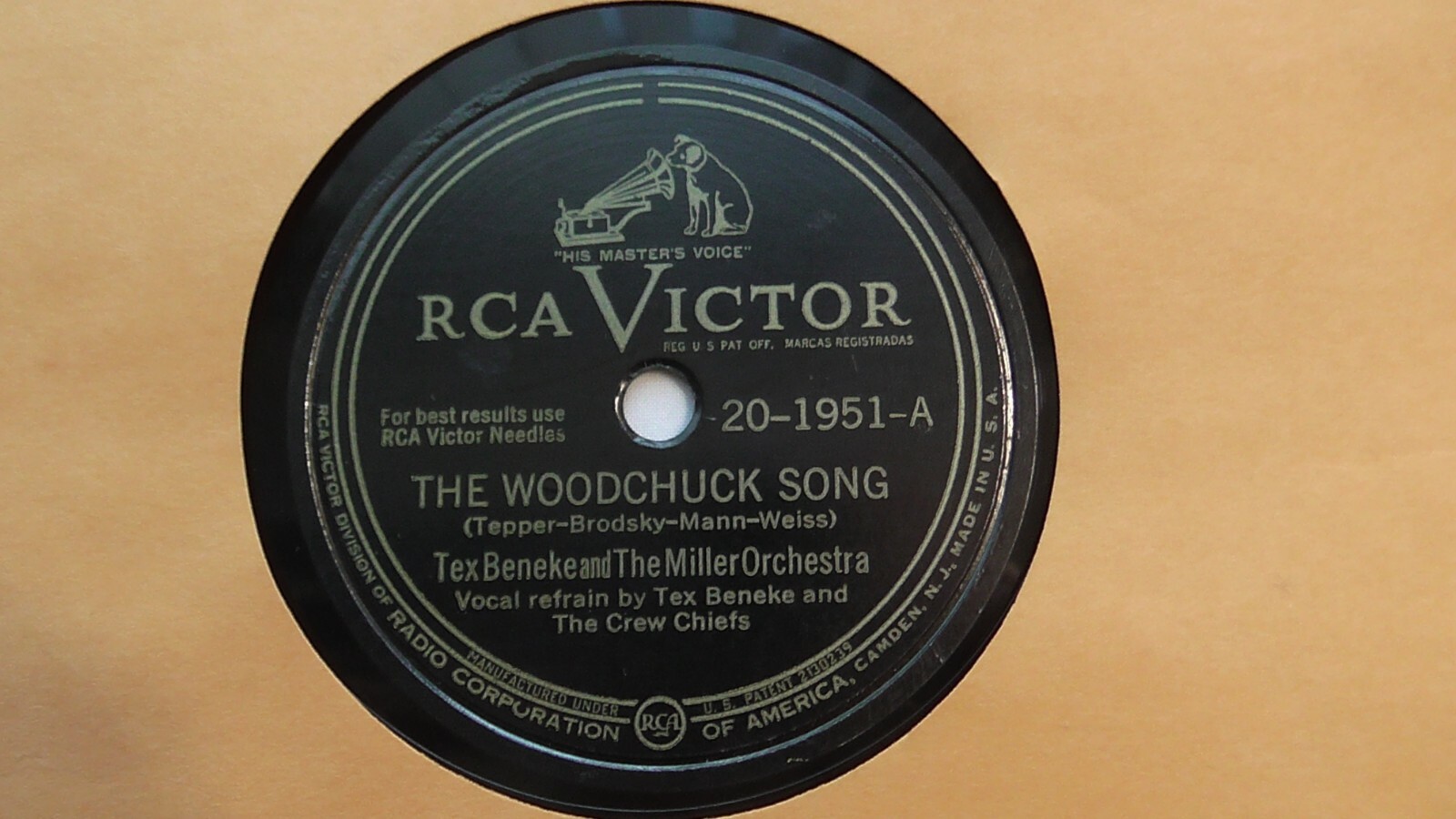 Tex Beneke – 78rpm 10-inch Single – RCA Victor #20-1951 The