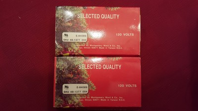 8 Vintage & Collectible 8 Montgomery Ward C-9 1/4 Blue Outdoor Bulbs Tested