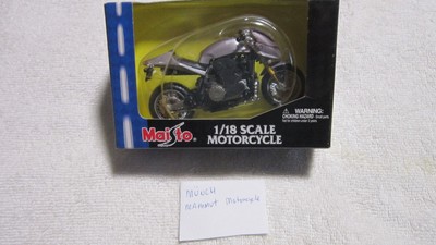 MAISTO 1/18 SCALE DIECAST MUNCH MAMMUT MOTORCYCLE SILVER