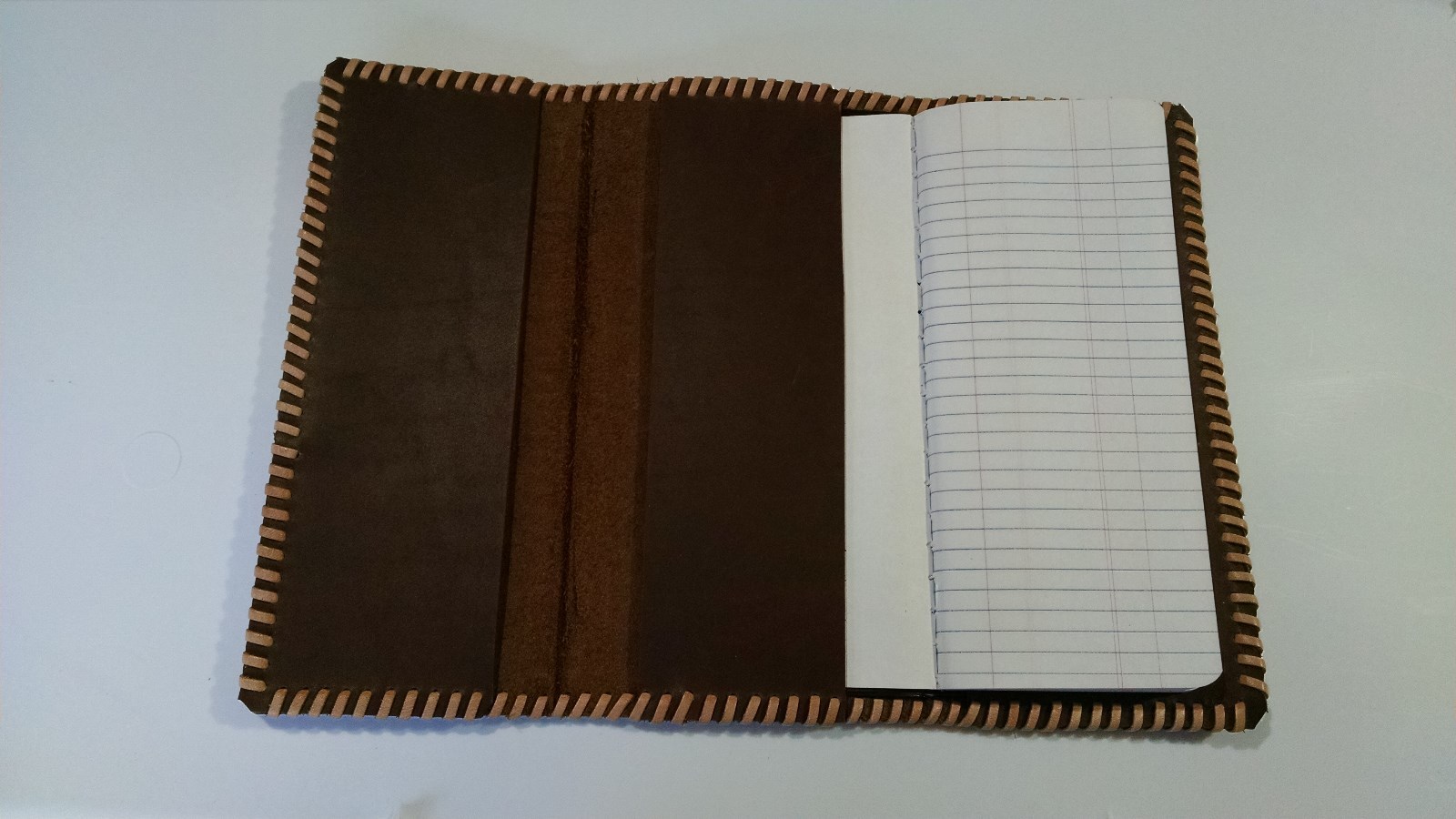 Oil Field Leather Tri Fold Pipe Tally Book Cover 8.75
