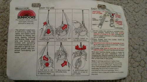Homecraft Locking Planter Pulley Raise and Lower Plants - Bird Cages & Etc.