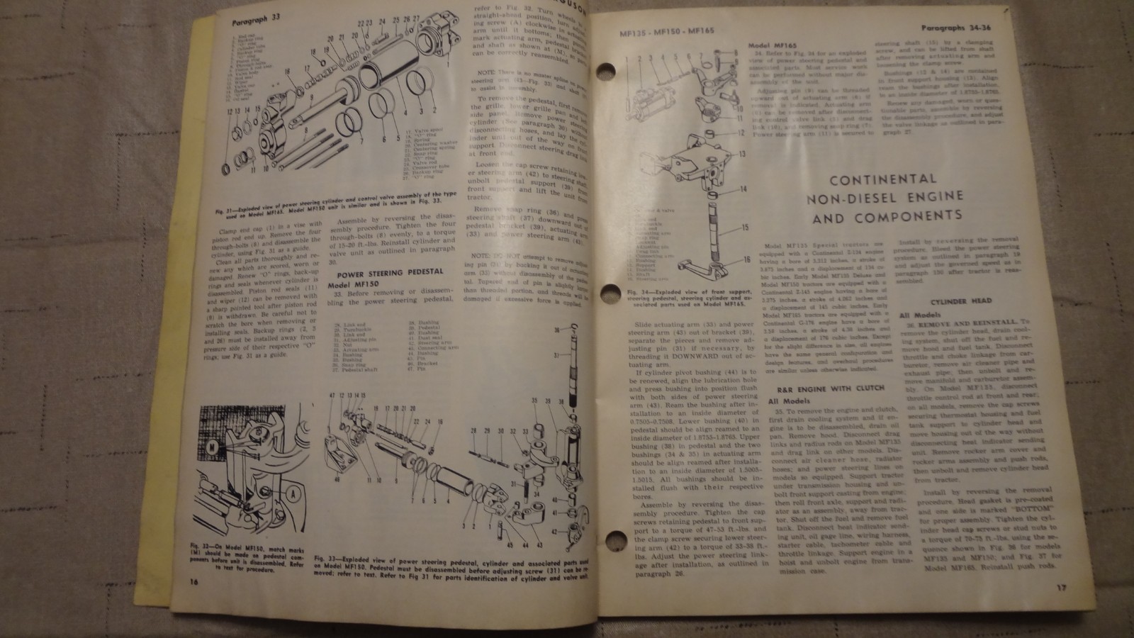 I&T Massey Ferguson MF135 MF150 MF165 Tractor Shop Service Manual MF-27 1969