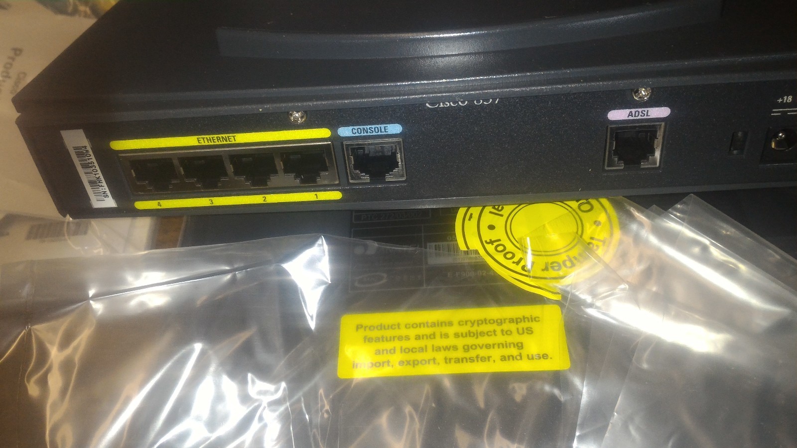 Cisco 837  Router w/ Power Supply & cables ( PLUS an extra Cisco 837 Router)