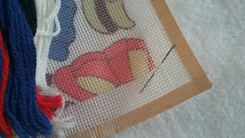 Vintage Alexandra Hill Needlepoint Kit Butterflies  Wool Yarn Mesh Canvas K-327