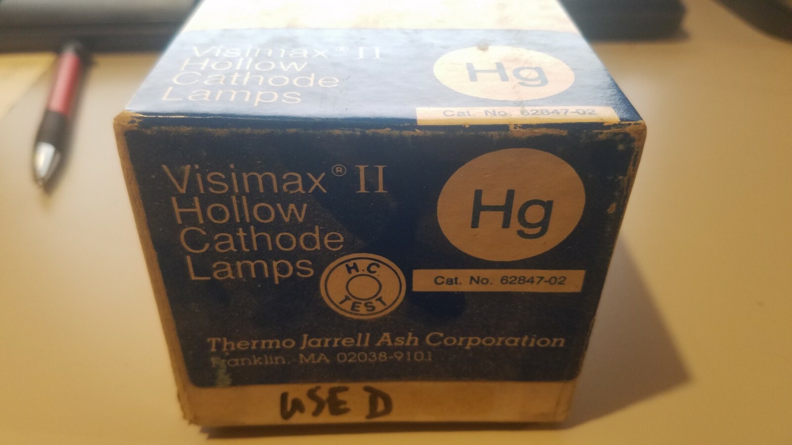 Thermo Jarrell Ash Visimax II Hollow Cathode Lamp [ Te ] Tellurium 15mA  5pin